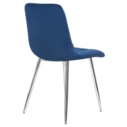 Стул обеденный DOBRIN ALEX (хром ножки, темно-синий велюр (V108-67))