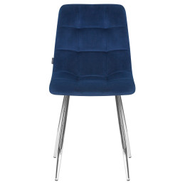 Стул обеденный DOBRIN ALEX (хром ножки, темно-синий велюр (V108-67))