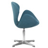 Кресло дизайнерское DOBRIN SWAN (синяя ткань IF6)