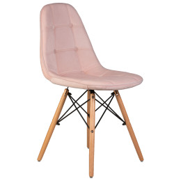 301-LMZL BENNET, цвет сиденья пудрово-розовый велюр (HLR-39), цвет основания светлый бук