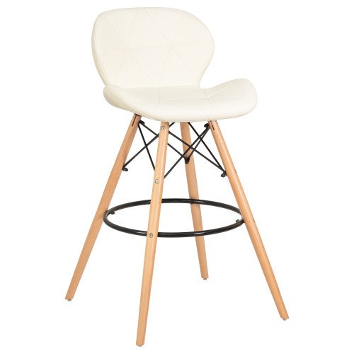 302B-LMZL BUTTERFLY BAR, цвет сиденья кремовый, цвет основания светлый бук