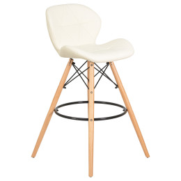 302B-LMZL BUTTERFLY BAR, цвет сиденья кремовый, цвет основания светлый бук