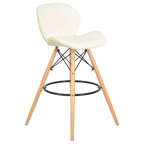 302B-LMZL BUTTERFLY BAR, цвет сиденья кремовый, цвет основания светлый бук