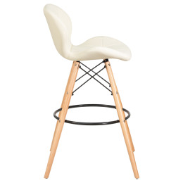 302B-LMZL BUTTERFLY BAR, цвет сиденья кремовый, цвет основания светлый бук