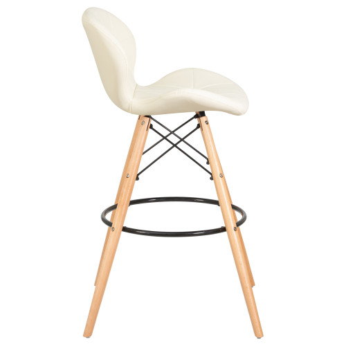 302B-LMZL BUTTERFLY BAR, цвет сиденья кремовый, цвет основания светлый бук