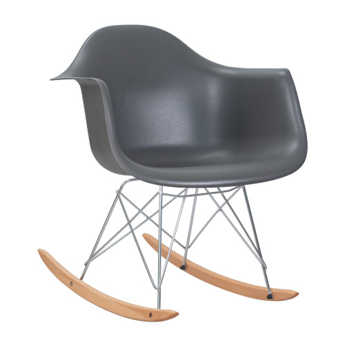 620АPP-LMZL Кресло качалка, цвет серый