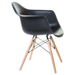 Стул обеденный DOBRIN DAW (ножки светлый бук, цвет сиденья чёрный)