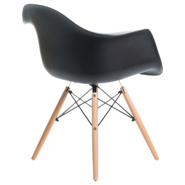 Стул обеденный DOBRIN DAW (ножки светлый бук, цвет сиденья чёрный)