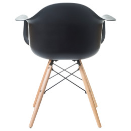 Стул обеденный DOBRIN DAW (ножки светлый бук, цвет сиденья чёрный)