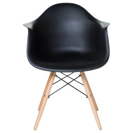 Стул обеденный DOBRIN DAW (ножки светлый бук, цвет сиденья чёрный)