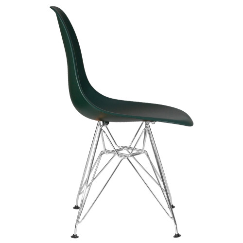 638APP-LMZL DSR, цвет сиденья тёмно-зеленый (G-13), цвет основания хромированная сталь
