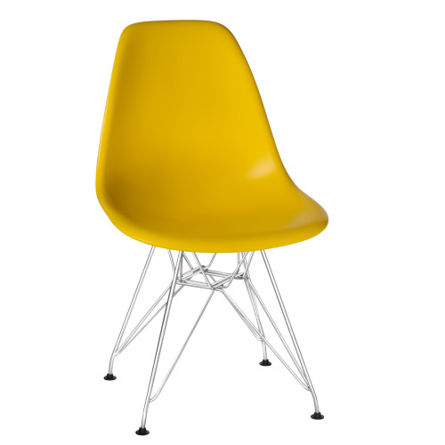 638APP-LMZL DSR, цвет сиденья желтый (Y-01), цвет основания хромированная сталь