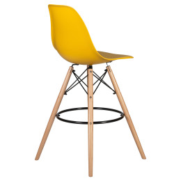 Стул барный DOBRIN DSW BAR (ножки светлый бук, цвет горчичный (Y-03))