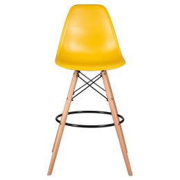 Стул барный DOBRIN DSW BAR (ножки светлый бук, цвет горчичный (Y-03))