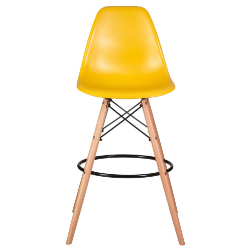 Стул барный DOBRIN DSW BAR (ножки светлый бук, цвет горчичный (Y-03))