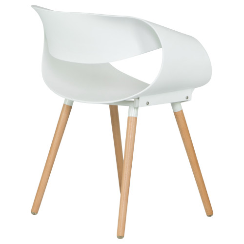 682PP-LMZL ALIEN, цвет сиденья белый (W-02), цвет основания светлый бук