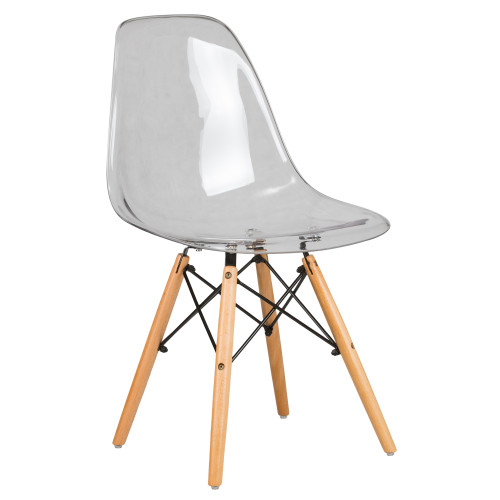 818-LMZL DSW CASPER, цвет сиденья прозрачный, цвет основания светлый бук