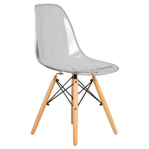 818-LMZL DSW CASPER, цвет сиденья прозрачный, цвет основания светлый бук