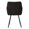 Стул обеденный DOBRIN ROBY (ЭМАЛЬ ЧЕРНЫЙ МУАР велюр Catania Espresso)