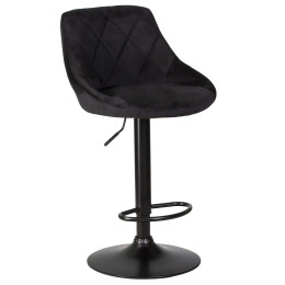 Стул барный DOBRIN LOGAN BLACK (черный велюр (MJ9-101))