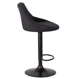 Стул барный DOBRIN LOGAN BLACK (черный велюр (MJ9-101))