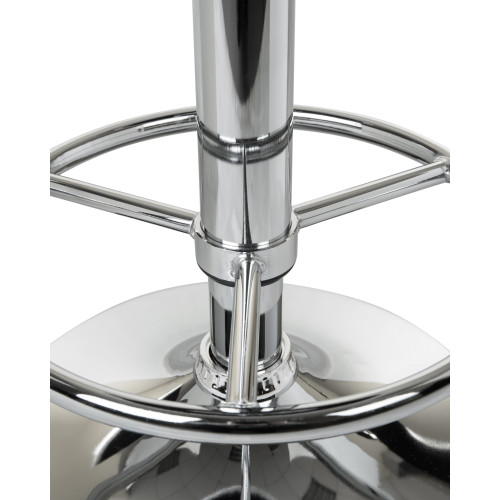 5008-LM BRUNO, цвет сиденья черно-белый, цвет основания хром