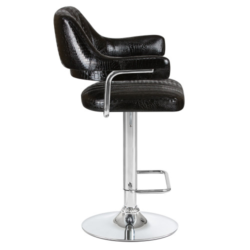 Стул барный DOBRIN CHARLY (чёрный крокодил)