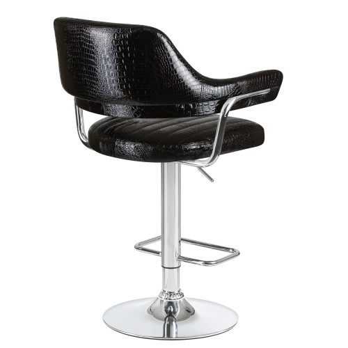 Стул барный DOBRIN CHARLY (чёрный крокодил)