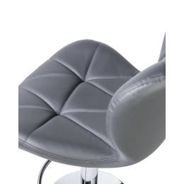 5022-LM BARNY, цвет сиденья серый, цвет основания хром