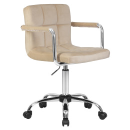 9400-LM TERRY, цвет сиденья бежевый велюр (MJ9-10), цвет основания хромированная сталь