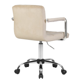 9400-LM TERRY, цвет сиденья бежевый велюр (MJ9-10), цвет основания хромированная сталь