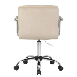 9400-LM TERRY, цвет сиденья бежевый велюр (MJ9-10), цвет основания хромированная сталь