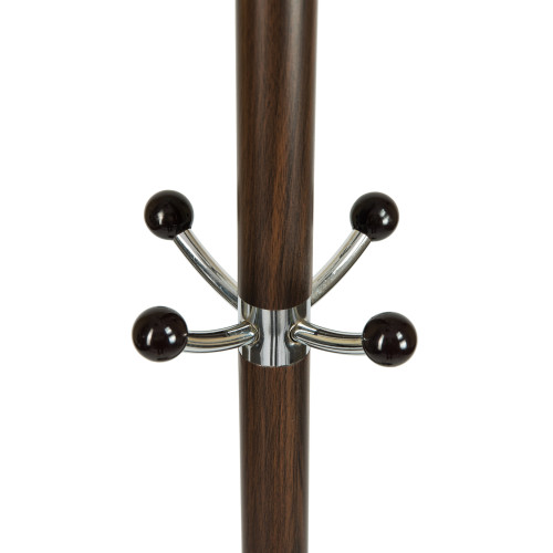 Вешалка напольная DOBRIN CLYDE (чёрный мрамор, коричневый под дерево)