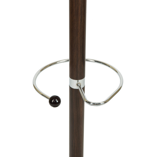 Вешалка напольная DOBRIN CLYDE (чёрный мрамор, коричневый под дерево)