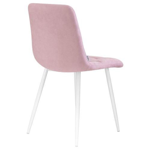 Стул обеденный DOBRIN ALEX (белые ножки, сиреневая ткань (UF860-04B))