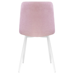 Стул обеденный DOBRIN ALEX (белые ножки, сиреневая ткань (UF860-04B))