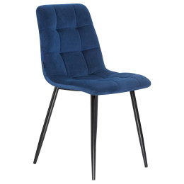 Стул обеденный DOBRIN ALEX (черные матовые ножки, темно-синий велюр (V108-67))