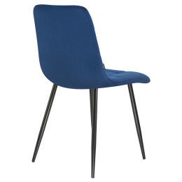 Стул обеденный DOBRIN ALEX (черные матовые ножки, темно-синий велюр (V108-67))