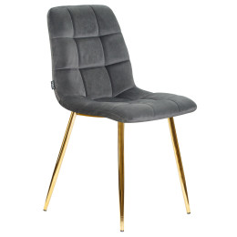 Стул обеденный DOBRIN ALEX (золотые ножки, темно-серый велюр (V108-91))