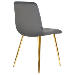 Стул обеденный DOBRIN ALEX (золотые ножки, темно-серый велюр (V108-91))