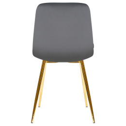 Стул обеденный DOBRIN ALEX (золотые ножки, темно-серый велюр (V108-91))