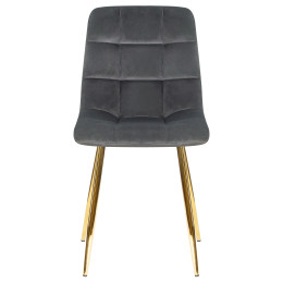 Стул обеденный DOBRIN ALEX (золотые ножки, темно-серый велюр (V108-91))