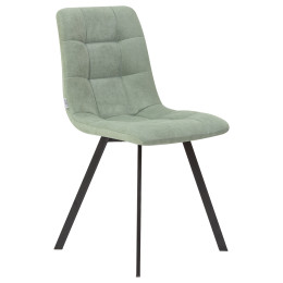 Стул обеденный DOBRIN ALEX SQUARE (черные матовые ножки, мята ткань (UF860-11B))