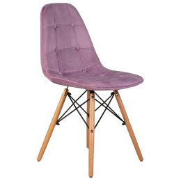 301-LMZL BENNET, цвет сиденья пудрово-сиреневый велюр (HLR-27), цвет основания светлый бук