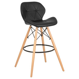 302B-LMZL BUTTERFLY BAR, цвет сиденья черный, цвет основания светлый бук