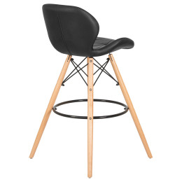 302B-LMZL BUTTERFLY BAR, цвет сиденья черный, цвет основания светлый бук