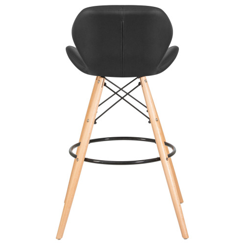 302B-LMZL BUTTERFLY BAR, цвет сиденья черный, цвет основания светлый бук