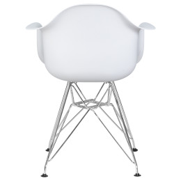 Стул обеденный DOBRIN DAW CHROME (ножки хром, цвет сиденья белый)