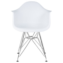 Стул обеденный DOBRIN DAW CHROME (ножки хром, цвет сиденья белый)