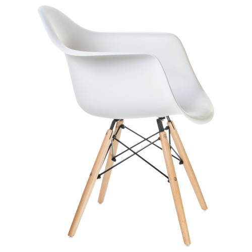 Стул обеденный DOBRIN DAW (ножки светлый бук, цвет сиденья белый)